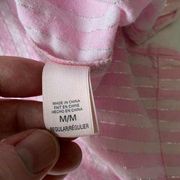 Victoria's Secret Women's Long Sleeve Pink Button Up Sleep‎ Shirt Size Medium - Picture 6 of 11